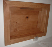Loft hatch made from rustic oak.